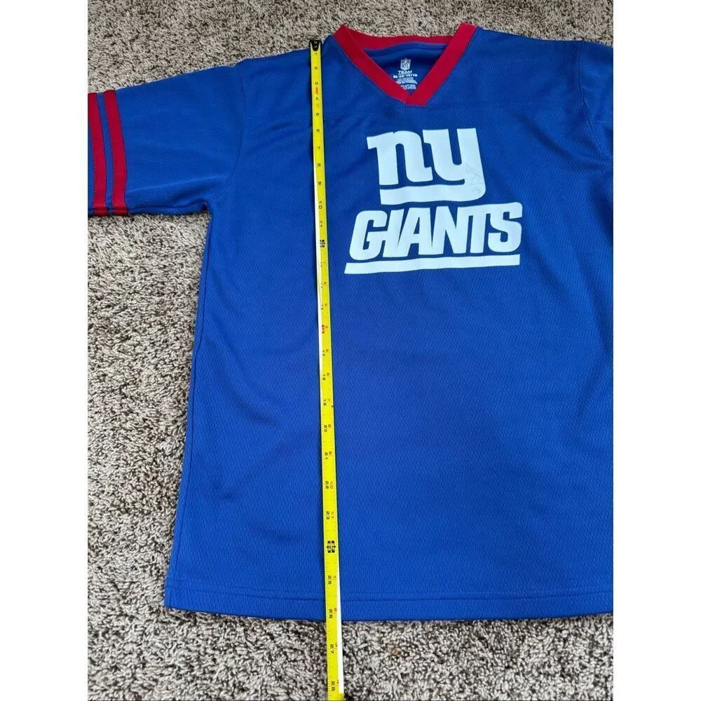 NFL Team Apparel New York Giants Youth XL 14/16 Blue Jersey Shirt
